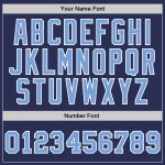 Custom Basketball Jersey - Authentic Throwback in Navy, Light Blue & White Custom Navy Light Blue-White Authentic Throwback - Image 3