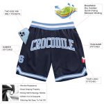 Custom Authentic Throwback Basketball Shorts in Navy Light Blue-White Custom Navy Light Blue-White Authentic Throwback Basketball - Image 2