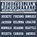 Custom Navy Light Blue White Mesh Football Jersey - Authentic Sports Apparel Custom Navy Light Blue-White Mesh Authentic - Image 3