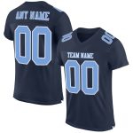 Custom Navy Light Blue White Mesh Football Jersey - Authentic Sports Apparel Custom Navy Light Blue-White Mesh Authentic