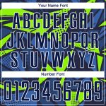 Custom Navy and Neon Green Soccer Uniform Jersey - Sublimation Print Custom Navy Navy-Neon Green Sublimation Soccer Uniform - Image 5