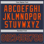 Custom Navy Performance T-Shirt with Orange Accents, Style 7484 Custom Navy Navy-Orange Performance T-Shirt Style 7484 - Image 4