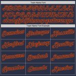 Custom Navy Performance T-Shirt with Orange Accents, Style 7484 Custom Navy Navy-Orange Performance T-Shirt Style 7484 - Image 3