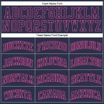 Custom Navy Pink Basketball Jersey - Authentic Throwback Style Custom Navy Navy-Pink Authentic Throwback Basketball Jersey - Image 3