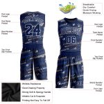 Custom Navy-Royal Round Neck Basketball Jersey Suit - Sublimation Sportswear Custom Navy Navy-Royal Round Neck Sublimation - Image 2