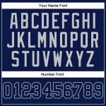 Custom Navy and Silver Gray Authentic Throwback Basketball Jersey Custom Navy Navy-Silver Gray Authentic Throwback Basketball - Image 4