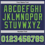 Custom Authentic Basketball Jersey - Navy Neon Green White Throwback Design Custom Navy Neon Green-White Authentic Throwback - Image 3