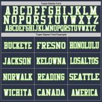 Custom Navy Neon Green White Authentic Football Jersey Mesh Design Custom Navy Neon Green-White Mesh Authentic Football Jersey - Image 3