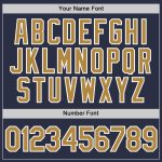 Custom Navy Performance T-Shirt with Old Gold and White Accents, Style 9750 Custom Navy Old Gold-White Performance T-Shirt - Image 4