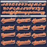 Custom Navy Orange Authentic Baseball Jersey | Personalized Sports Apparel Custom Navy Orange-White Authentic Baseball Jersey - Image 4