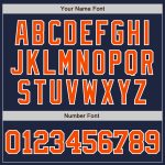 Custom Navy Orange Authentic Baseball Jersey | Personalized Sports Apparel Custom Navy Orange-White Authentic Baseball Jersey - Image 5