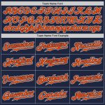 Navy Orange White Custom Fade Fashion Baseball Jersey - Authentic Design Custom Navy Orange-White Authentic Fade Fashion - Image 4