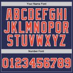 Custom Navy Orange-White Basketball Jersey - Authentic Throwback Design Custom Navy Orange-White Authentic Throwback Basketball - Image 3