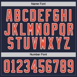 Navy Orange White Custom Hockey Jersey for Team Sports and Fans Custom Navy Orange-White Hockey Jersey - Image 4