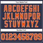 Navy Orange White Long Sleeve Performance Shirt | Custom Salute To Service T-Shirt Custom Navy Orange-White Long Sleeve Performance - Image 5