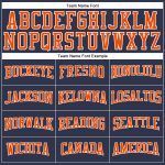 Navy Orange White Long Sleeve Performance Shirt | Custom Salute To Service T-Shirt Custom Navy Orange-White Long Sleeve Performance - Image 4