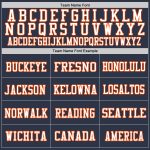 Custom Navy Orange White Football Jersey - Authentic Mesh Design Custom Navy Orange-White Mesh Authentic Football Jersey - Image 3