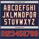 Custom Navy Red Cream Varsity Letterman Jacket Full-Snap Bomber for Men Custom Navy Red-Cream Bomber Full-Snap Varsity Letterman - Image 5