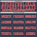 Custom Navy Red Cream Mesh Football Jersey - Authentic Throwback Style Custom Navy Red-Cream Mesh Authentic Throwback Football - Image 3