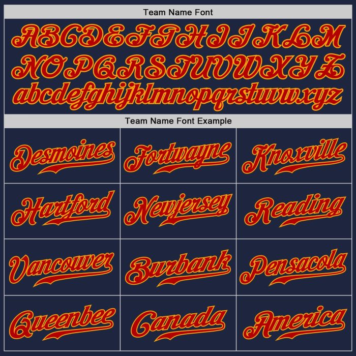 Custom Navy Red Gold Baseball Jersey - Authentic Design for Fans and Players Custom Navy Red-Gold Authentic Baseball Jersey - Image 4