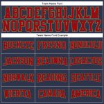 Custom Salute To Service Performance T-Shirt - Navy Red Old Gold Long Sleeve Custom Navy Red-Old Gold Long Sleeve Performance - Image 4