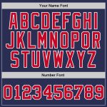 Custom Red White Navy Basketball Jersey Authentic Throwback - Personalized Sports Apparel Custom Navy Red-White Authentic - Image 3