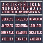 Custom Navy Red White Authentic Football Jersey - Mesh Fabric, Customizable Design Custom Navy Red-White Mesh Authentic Football - Image 3