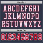 Custom Throwback Football Jersey - Navy Red White Mesh Authentic Design Custom Navy Red-White Mesh Authentic Throwback Football - Image 4