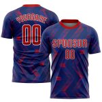 Custom Navy Red White Soccer Jersey Sublimation Uniform for Players Custom Navy Red-White Sublimation Soccer Uniform Jersey
