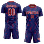Custom Navy Red White Soccer Jersey Sublimation Uniform for Players Custom Navy Red-White Sublimation Soccer Uniform Jersey - Image 2