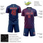 Custom Sublimation Soccer Jersey Red White Navy Style 6525 - Athletic Team Uniform Custom Navy Red-White Sublimation Soccer - Image 3