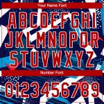 Custom Navy Red White Softball Jersey Unisex Two-Button Design Custom Navy Red-White Two-Button Unisex Softball Jersey - Image 5