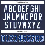 Navy Royal-White Authentic Throwback Basketball Jersey - Custom Design Custom Navy Royal-White Authentic Throwback Basketball - Image 4