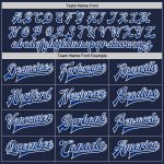 Custom Navy White Varsity Letterman Bomber Jacket Full-Snap Design Custom Navy Royal-White Bomber Full-Snap Varsity Letterman - Image 4