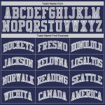 Custom Navy Silver Gray White Basketball Jersey Authentic Throwback Design Custom Navy Silver Gray-White Authentic Throwback - Image 4