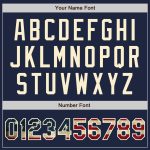 Custom Navy USA Vintage Flag Jersey, Cream Unisex Two-Button Softball Shirt Custom Navy Vintage USA Flag-Cream Two-Button - Image 5