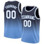 Custom Fade Basketball Jersey Navy White Light Blue Authentic Fashion Custom Navy White-Light Blue Authentic Fade Fashion