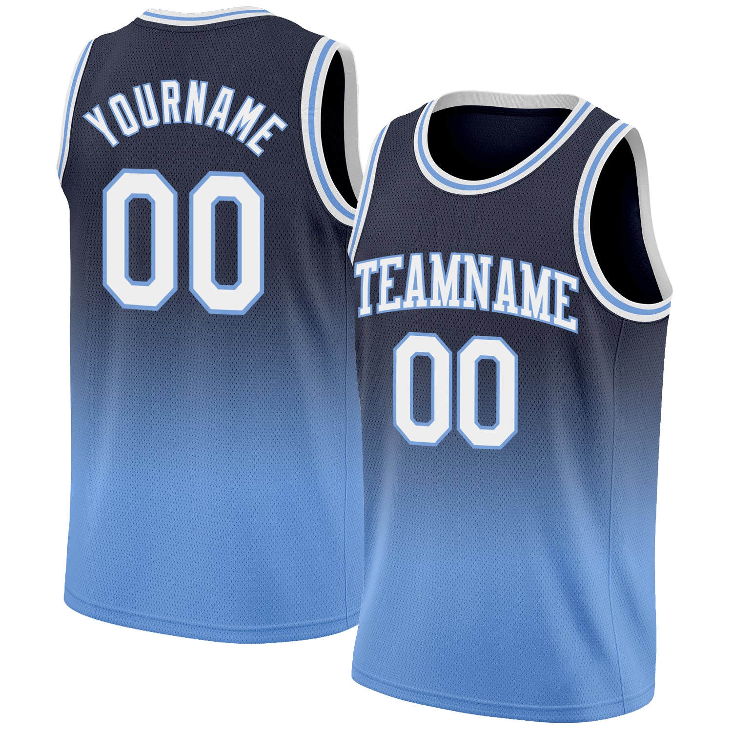 Custom Navy White-Light Blue Authentic Fade Fashion Basketball Jersey Custom Fade Basketball Jersey Navy White Light Blue Authentic Fashion Custom Navy White-Light Blue Authentic Fade Fashion - Image 1