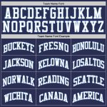 Personalized Authentic Throwback Basketball Jersey - Navy White Light Blue Custom Navy White-Light Blue Authentic Throwback - Image 4