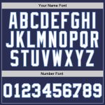 Personalized Authentic Throwback Basketball Jersey - Navy White Light Blue Custom Navy White-Light Blue Authentic Throwback - Image 3
