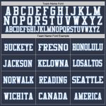 Custom Authentic Football Jersey - Navy White Light Blue Mesh Throwback Custom Navy White-Light Blue Mesh Authentic Throwback - Image 3