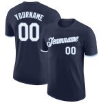 Custom Performance T-Shirt Navy White Light Blue - Style 7752 Custom Navy White-Light Blue Performance T-Shirt Style 7752