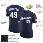 Custom Performance T-Shirt Navy White Light Blue - Style 7752 Custom Navy White-Light Blue Performance T-Shirt Style 7752 - Image 2