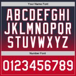 Custom Navy Red White Fade Basketball Jersey - Authentic Fashion Design Custom Navy White-Red Authentic Fade Fashion Basketball - Image 3