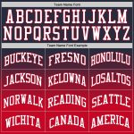 Custom Navy Red White Fade Basketball Jersey - Authentic Fashion Design Custom Navy White-Red Authentic Fade Fashion Basketball - Image 4