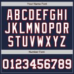 Custom Navy Red White Varsity Letterman Jacket Full-Snap Bomber Style 8872 Custom Navy White-Red Bomber Full-Snap Varsity - Image 5