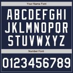 Navy White Custom Softball Jersey for Men and Women, Two-Button Style 2148 Custom Navy White Two-Button Unisex Softball Jersey - Image 5