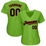Custom Neon Green Black Red Baseball Jersey - Authentic Design for Fans Custom Neon Green Black-Red Authentic Baseball Jersey - Image 2