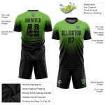 Neon Green Black Soccer Uniform Jersey Custom Sublimation Fade Design Custom Neon Green Black Sublimation Fade Fashion Soccer - Image 3
