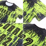 Neon Green Black Sublimation Soccer Jersey - Custom Style 3411 Uniform Custom Neon Green Black Sublimation Soccer Uniform - Image 6
